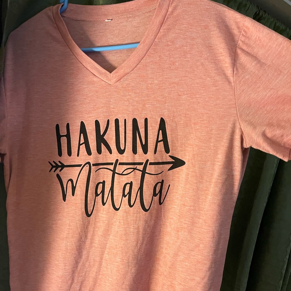 Disney themed Lion king shirt. Soft orange. Hukuna Matata shirt.